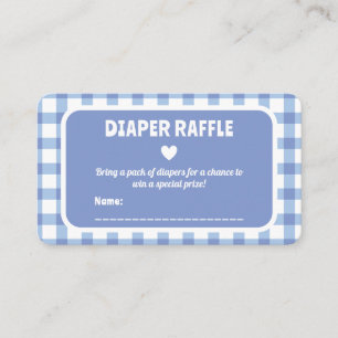 Carte D'accompagnement Billet En vichy Baby shower de plongeur bleu