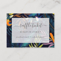 Billet Exotic Tropical Fête des mariées Raffle