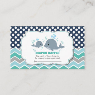 Carte D'accompagnement Billet fourreau Baby shower de baleine Insérez le 