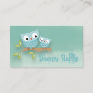 Carte D'accompagnement Billet mignon de tombola de couche-culotte de