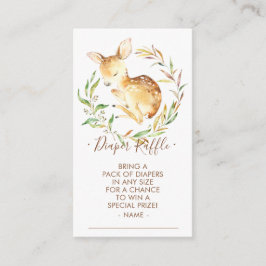 Carte D'accompagnement Billet Petit Baby shower de chevreuils