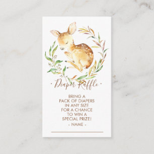 Carte D'accompagnement Billet Petit Baby shower de chevreuils