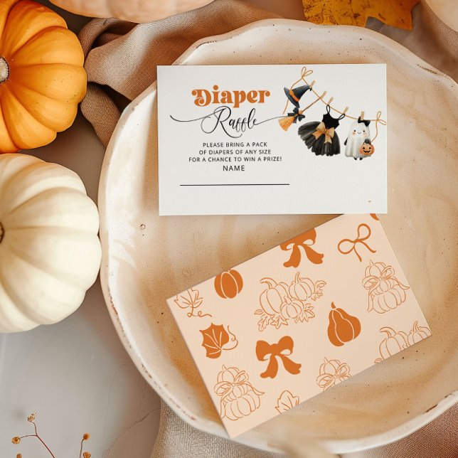 Carte D'accompagnement Billet Petit Boo Clothesline Diaper tirage (Créateur téléchargé)