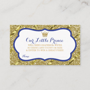 Carte D'accompagnement Billet Petit Prince Diaper Raffle, Parties scintil