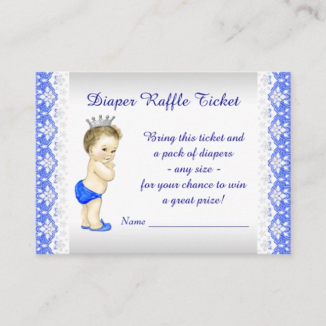 Carte D'accompagnement Billet Prince Diaper Raffle (Devant)