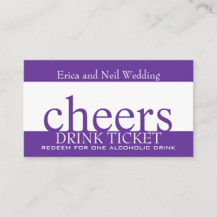 Carte D'accompagnement Billet Purple Drink pour les réceptions de mariage