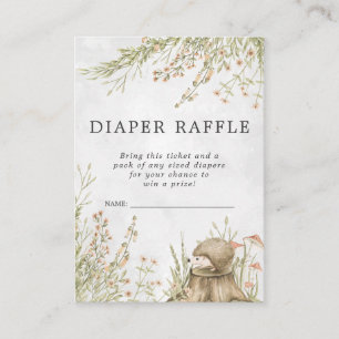 Carte D'accompagnement Billet rabat baby shower   Animal boisé