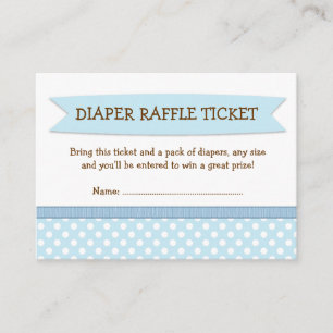 Carte D'accompagnement Billet rabat Baby shower bleu Insérer