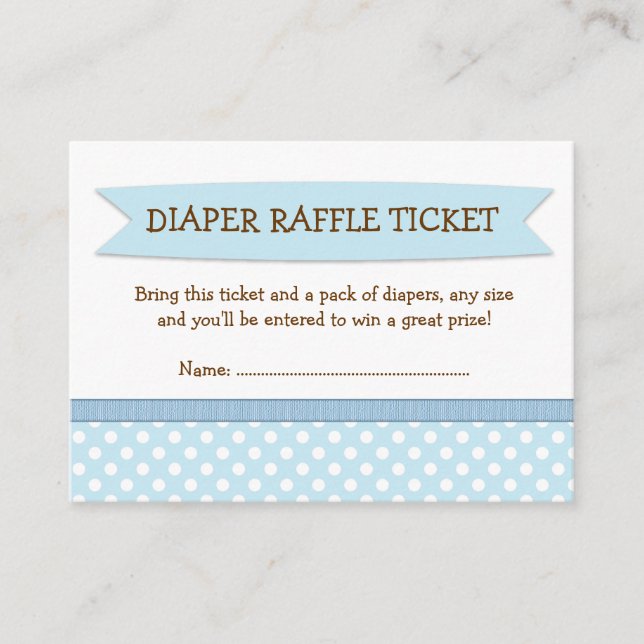 Carte D'accompagnement Billet rabat Baby shower bleu Insérer (Devant)