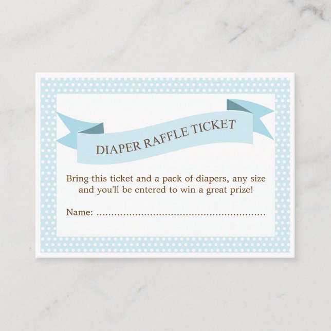 Carte D'accompagnement Billet rabat Baby shower bleu Insérer (Devant)
