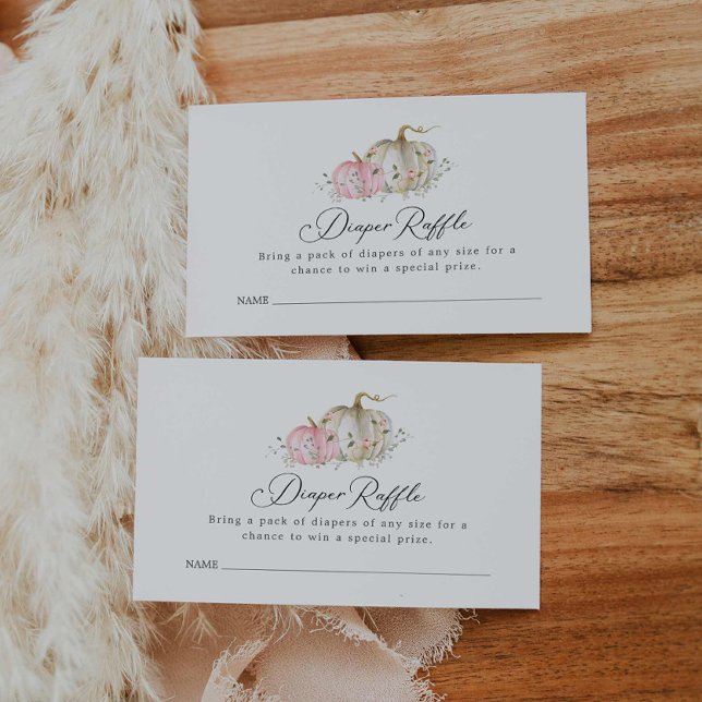 Carte D'accompagnement Billet rabat Baby shower citrouille (Créateur téléchargé)