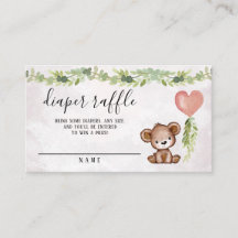 Billet rabat Baby shower d'ours
