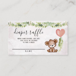 Carte D'accompagnement Billet rabat Baby shower d'ours