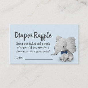 Carte D'accompagnement Billet rabat Baby shower Eléphant Garçon