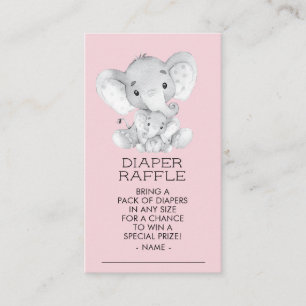 Carte D'accompagnement Billet rabat Baby shower rabat pour filles éléphan