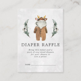 Carte D'accompagnement Billet rabat baby shower | Reindeer
