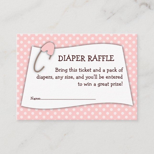 Carte D'accompagnement Billet rabat Baby shower rose Insérer (Devant)