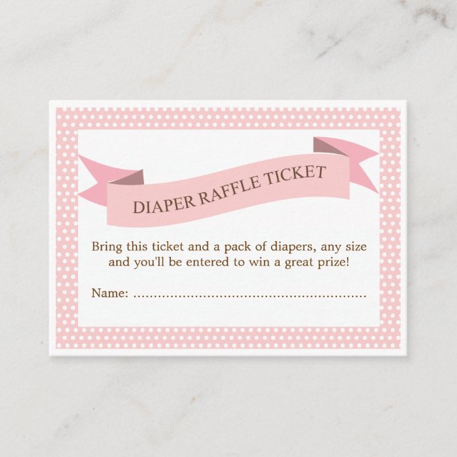 Carte D'accompagnement Billet rabat Baby shower rose Insérer (Devant)