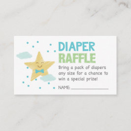 Carte D'accompagnement Billet rabat Blue Star Diaper