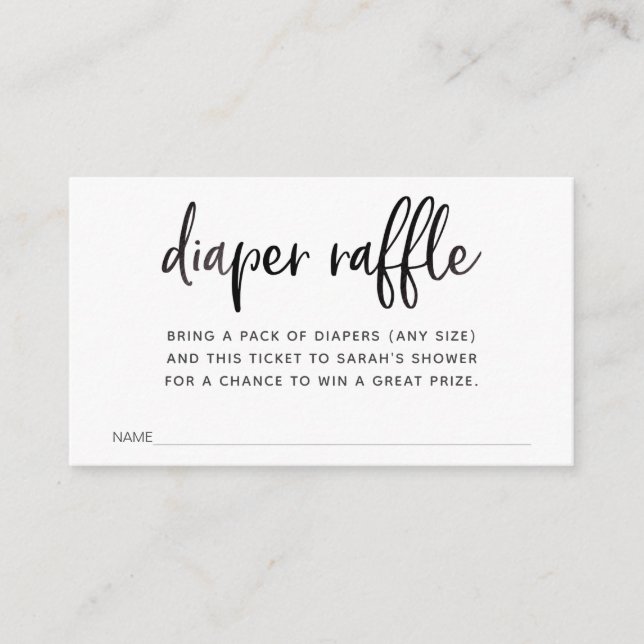 Carte D'accompagnement Billet rabat pour Baby shower (Devant)
