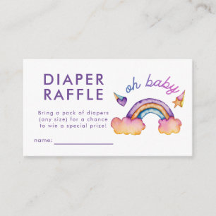 Carte D'accompagnement Billet rabat Rainbow Diaper