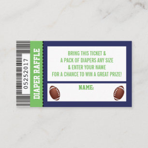 Carte D'accompagnement Billet rabat, Sports, Baby shower de football