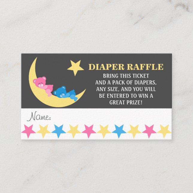 Carte D'accompagnement Billet Raffle de la couche de couchage pour fille  (Devant)