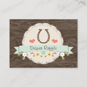 Carte D'accompagnement Billet Raffle pour le fer à cheval de l'Ouest