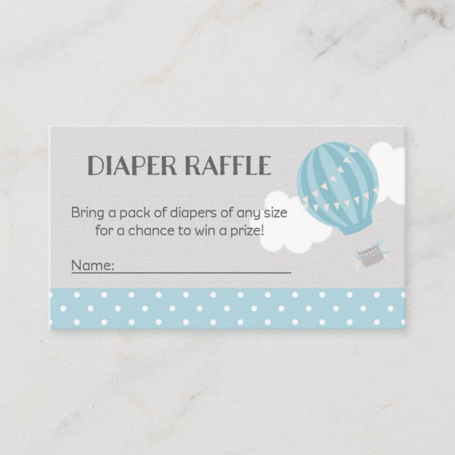 Carte D'accompagnement Billets de rabat à Baby shower à air chaud (Devant)