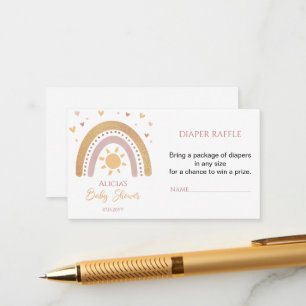 Carte D'accompagnement Billets de rabat Boho Rainbow Baby shower