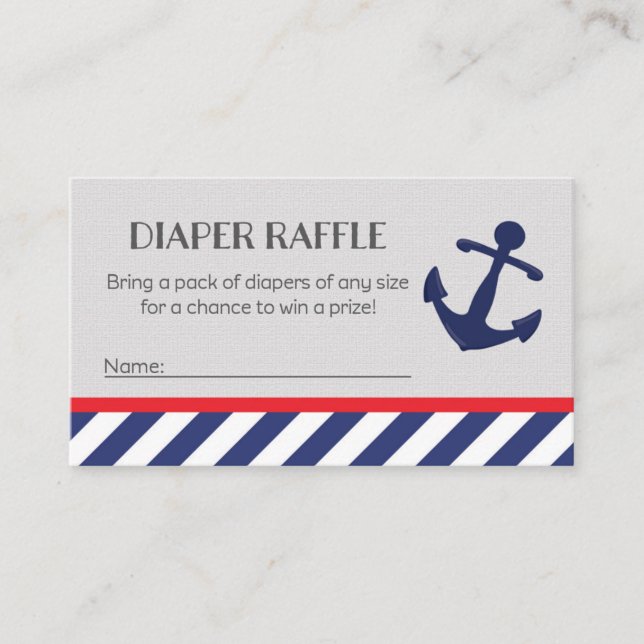 Carte D'accompagnement Billets de rabat de Baby shower nautique (Devant)