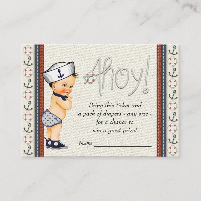 Carte D'accompagnement Billets de rabat de couche nautique (Devant)