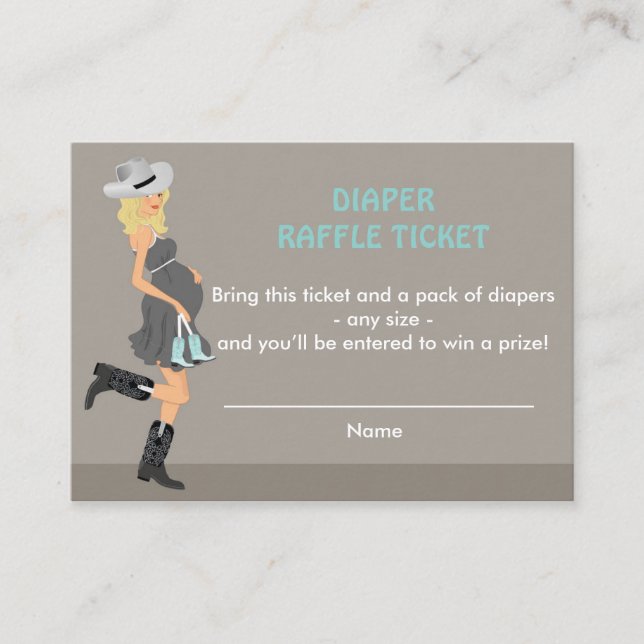 Carte D'accompagnement Billets de rousseur Baby shower Cowboy - Blonde (Devant)