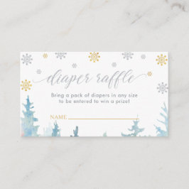 Carte D'accompagnement Billets de rousseur de couches | Baby shower d'hiv