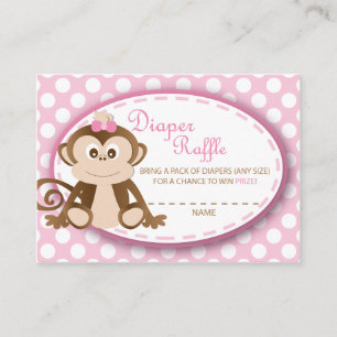 Carte D'accompagnement Billets de rousseur de singe-Bébé fille