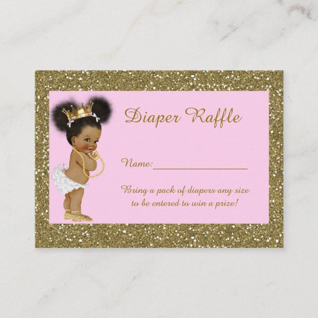 Carte D'accompagnement Billets de rousseur Little Princess Diaper, ethniq (Devant)