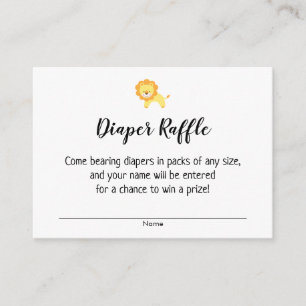 Carte D'accompagnement Billets de rousseur simple Baby shower avec Lion