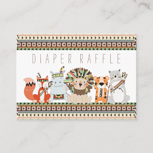 Carte D'accompagnement Billets de rousseur Tribal Diaper (Devant)