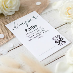 Carte D'accompagnement Billets de tombola de couche champagne fantaisiste