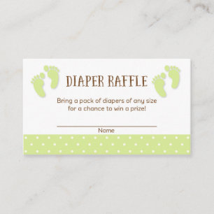 Carte D'accompagnement Billets de tombola de couche-culotte de baby