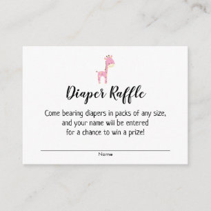 Carte D'accompagnement Billets de tombola de couche-culotte de baby