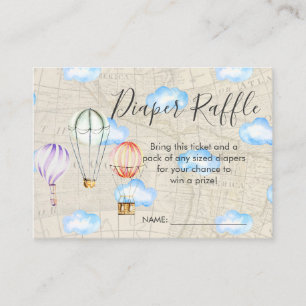 Carte D'accompagnement Billets de tombola de couches pour Baby Shower B
