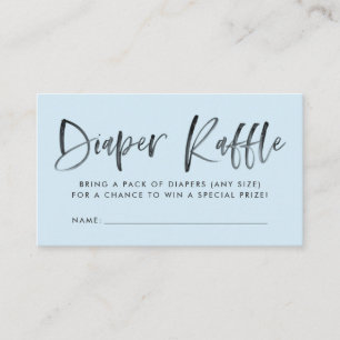 Carte D'accompagnement Billets de tombola de couches pour Baby Shower Ble