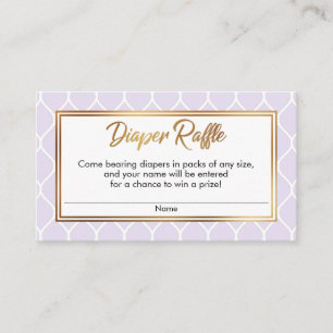 Carte D'accompagnement Billets de tombola pour couches avec motif Ogee la