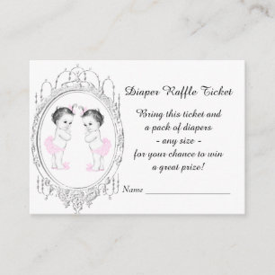 Carte D'accompagnement Billets jumeaux à rabat pour filles