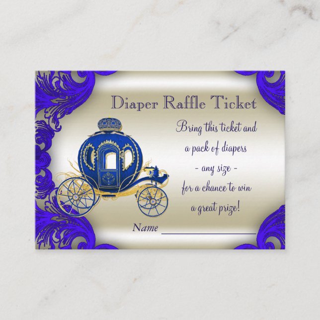 Carte D'accompagnement Billets Prince Diaper Raffle (Devant)