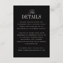 Black Cream Classic Elegance Détails du Mariage
