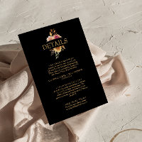 Black Floral Fall Boho Mariage Détails