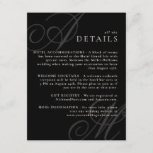 Black Modern Edge Elegant Monogramme Détails du Ma