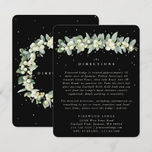 Carte D'accompagnement Black Snowberry+Eucalyptus Garland Directions